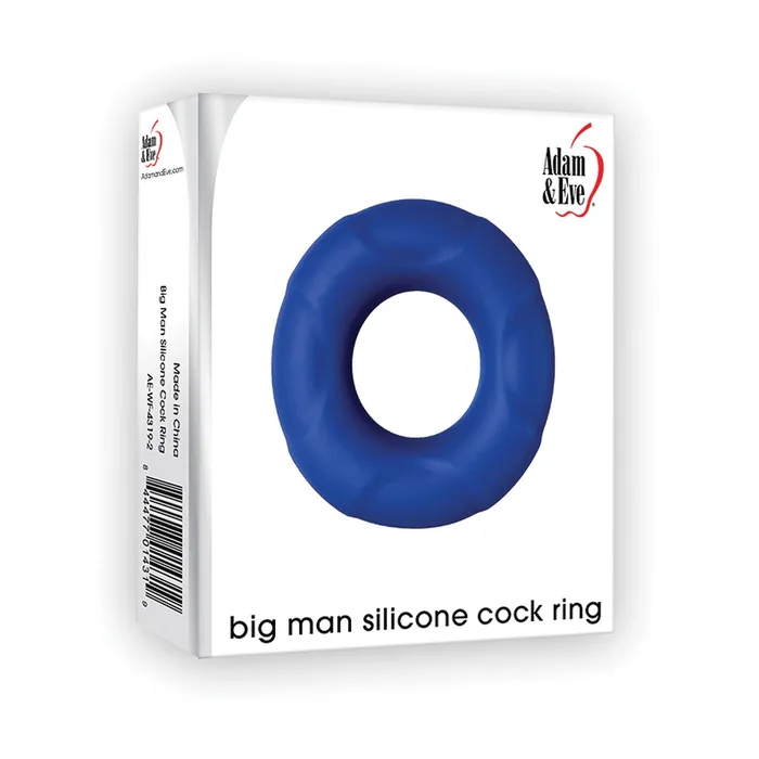 Curve Toys Male Sex Toys Adam Eve Big Man Silicone Cock Ring Blue