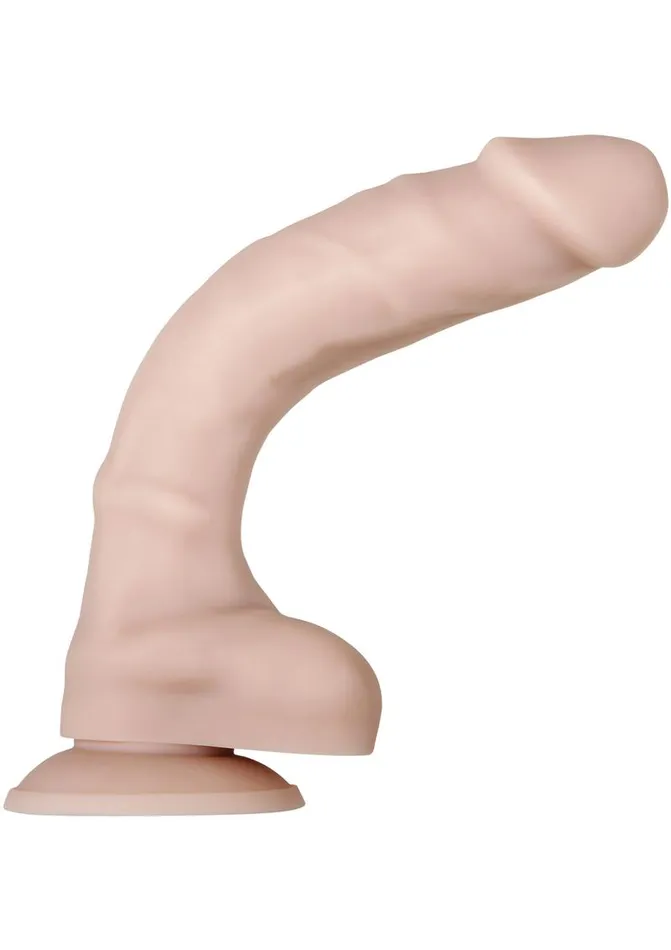 Dildos Evolved Real Supple Poseable Silicone Dildo with Balls