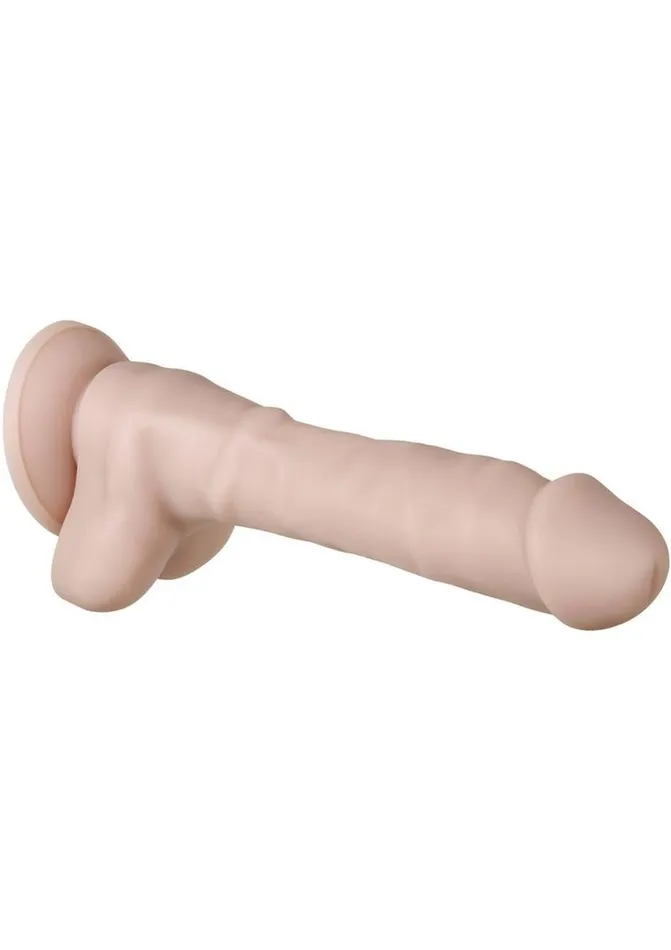 Dildos Evolved Real Supple Poseable Silicone Dildo with Balls