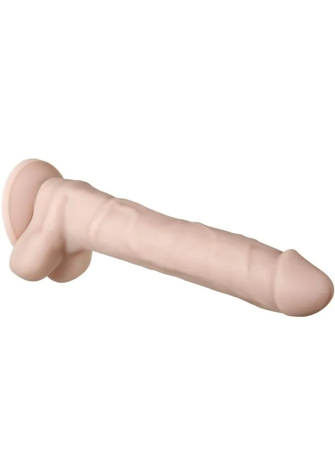 Dildos Evolved Real Supple Poseable Silicone Dildo with Balls