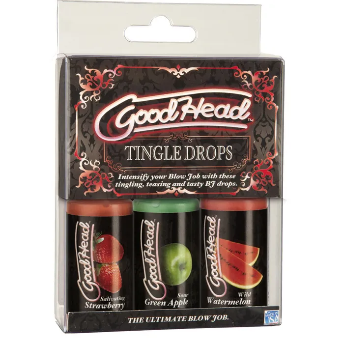 Doc Johnson Male Sex Toys Doc Johnson GoodHead Tingle Drops 3 1oz Bottles PACK OF 2 Doc Johnson Male Sex Toys Doc Johnson GoodHead Tingle Drops 3 1oz Bottles PACK OF 2