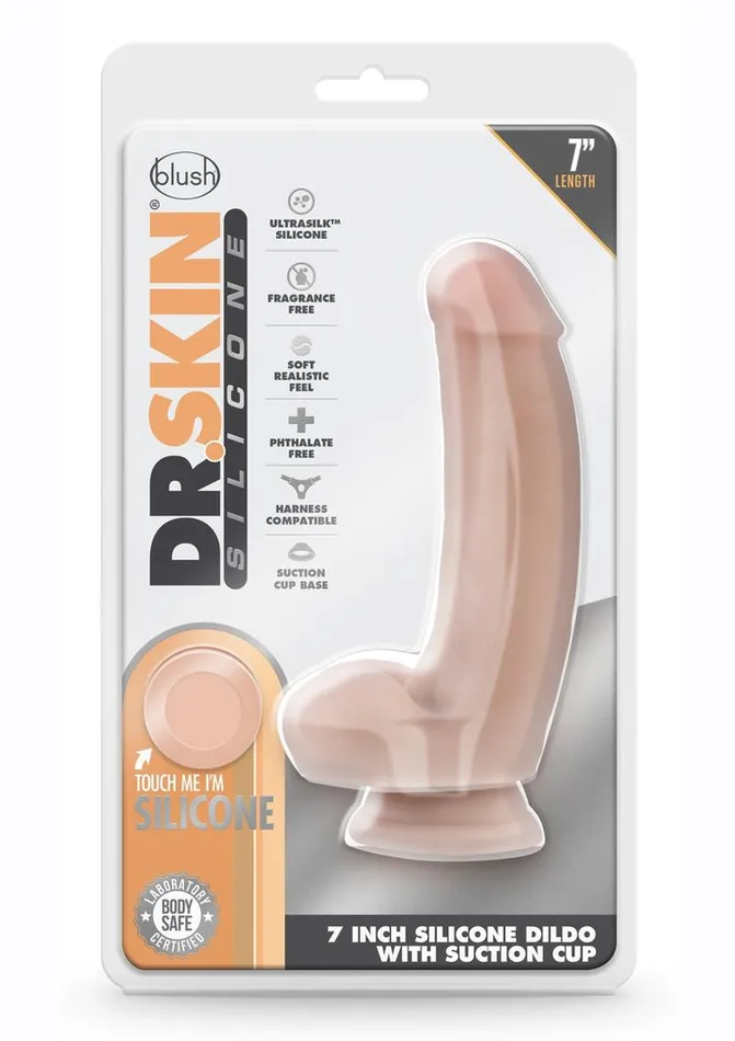 Female Sex Toys Dr Skin Dr Skin Dr Samuel Silicone Dildo with Balls and Suction Cup