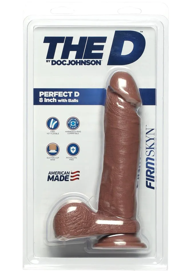 Female Sex Toys The D Perfect D Firmskyn Dildo with Balls The D