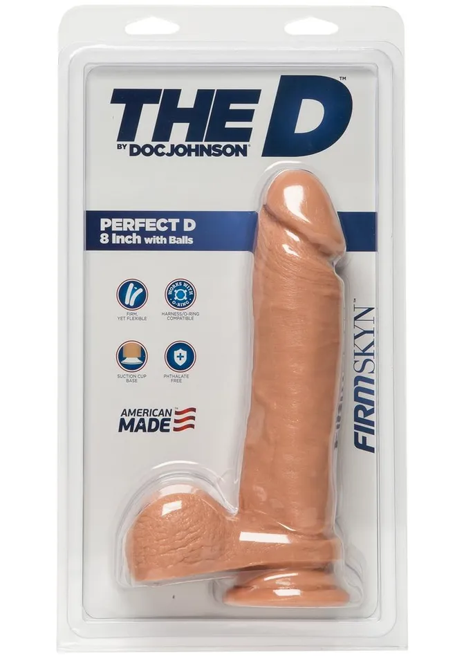 Female Sex Toys The D Perfect D Firmskyn Dildo with Balls The D