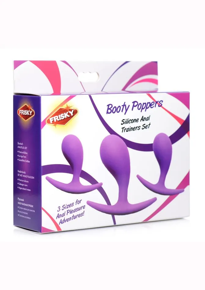 Frisky Male Sex Toys Frisky Booty Poppers Silicone Anal Trainer Kit