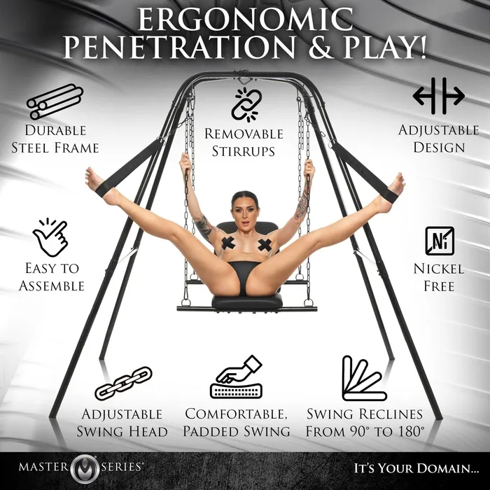 Lime Prometheus Male Sex Toys Throne Adjustable Sex Sling with Stand