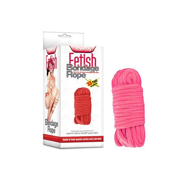 Lovetoy Fetish Bondage Rope Pink 10 m Length Vibrators Lovetoy Fetish Bondage Rope Pink 10 m Length Vibrators