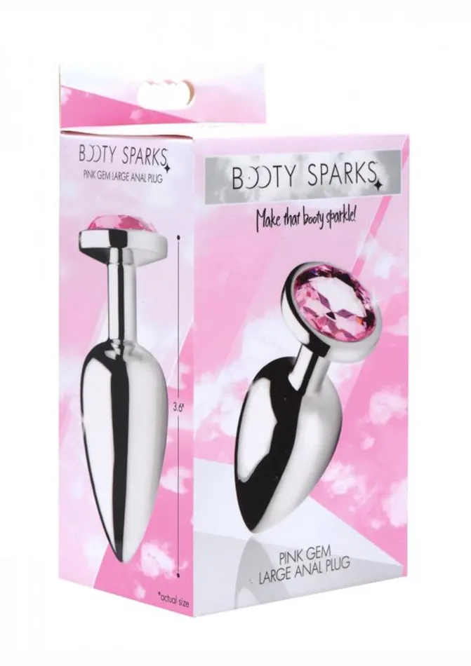 Male Sex Toys Booty Sparks Booty Sparks Pink Gem Large Anal Plug