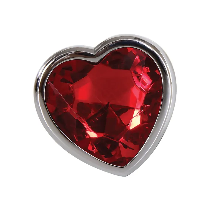 Male Sex Toys Curve Toys Adam Eve Red Heart Gem Anal Plug Medium RedChrome