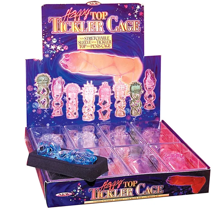Male Sex Toys PipeDream PipeDream Happy Top Tickler Cage Display of 8