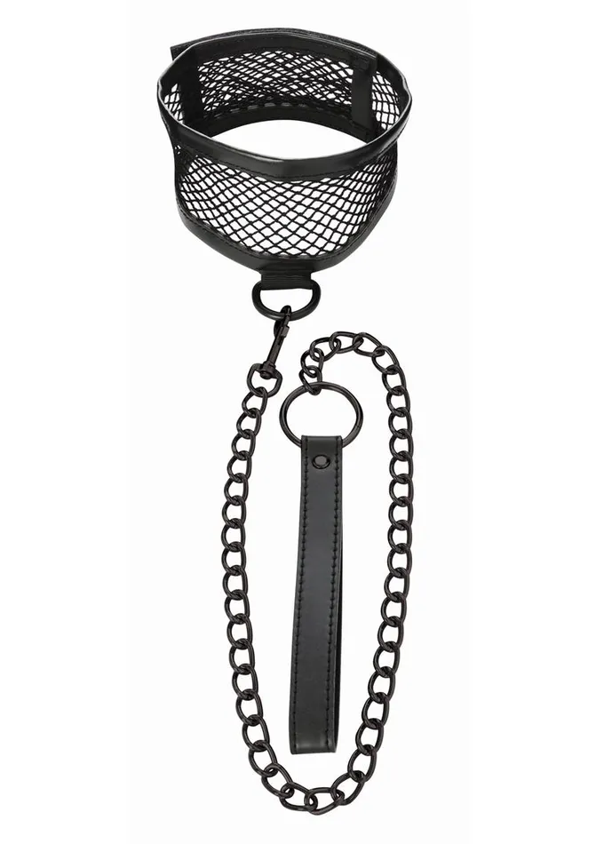 Male Sex Toys Sex and Mischief Fishnet Collar and Leash Sex and Mischief