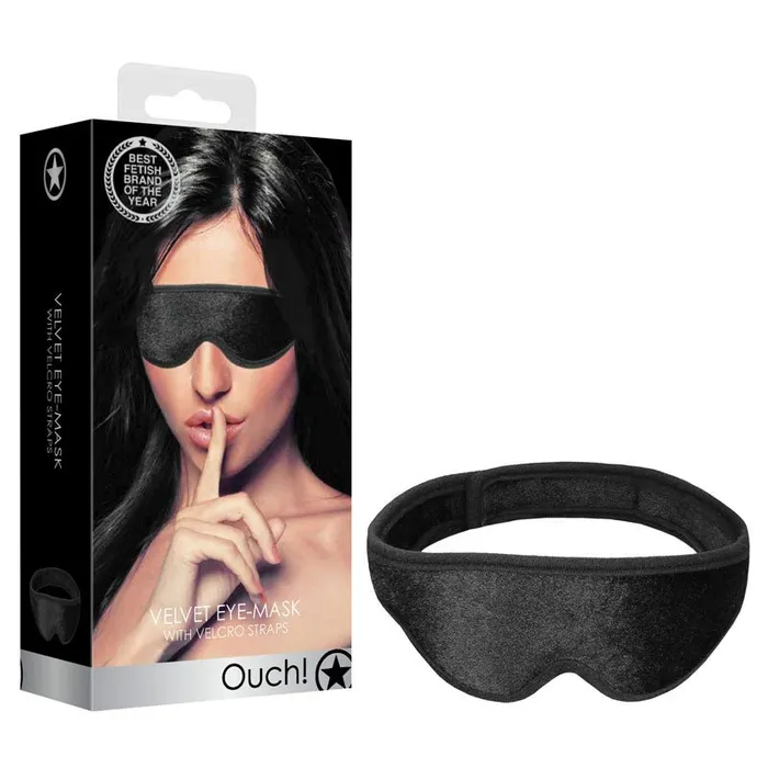 Male Sex Toys Shots Toys OUCH Velvet Velcro Adjustable Eye Mask