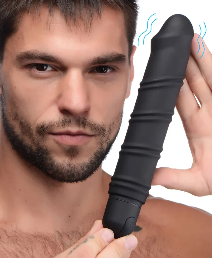 Male Sex Toys XR Brands Xl Bullet and Swirl Sleeve Black