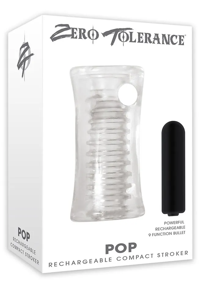 Male Sex Toys Zero Tolerance Pop Compact Textured Stroker with Rechargeable Bullet and DVD Download Zero Tolerance