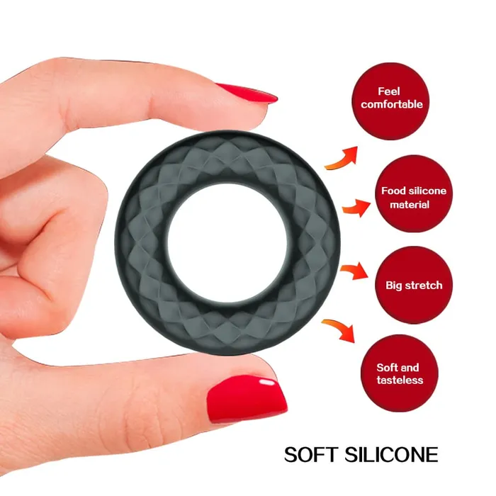 Onion Toy Male Sex Toys Stretchable Delay Ejaculation Silicone Cock Ring Vibrator