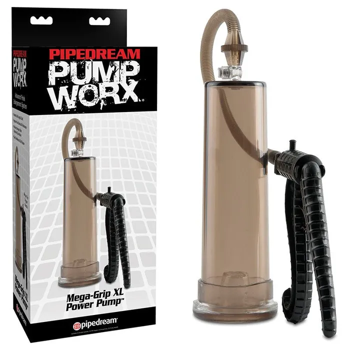 Pipedream Male Sex Toys Pump Worx MegaGrip XL Power Pump Smoke Penis Pump