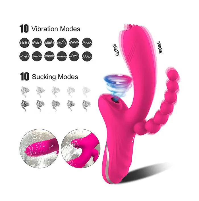 Powerful Multiuse Sucking Licking Vibrator With Anal Beads Onion Toy Male Sex Toys Powerful Multiuse Sucking Licking Vibrator With Anal Beads Onion Toy Male Sex Toys