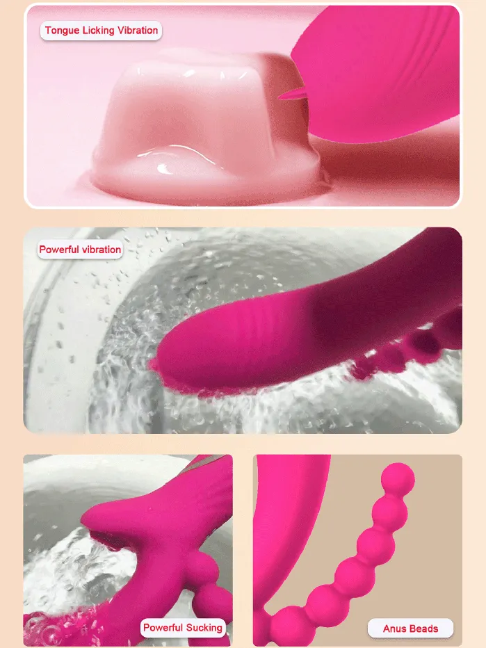 Powerful Multiuse Sucking Licking Vibrator With Anal Beads Onion Toy Male Sex Toys Powerful Multiuse Sucking Licking Vibrator With Anal Beads Onion Toy Male Sex Toys