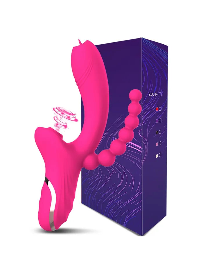 Powerful Multiuse Sucking Licking Vibrator With Anal Beads Onion Toy Male Sex Toys Powerful Multiuse Sucking Licking Vibrator With Anal Beads Onion Toy Male Sex Toys