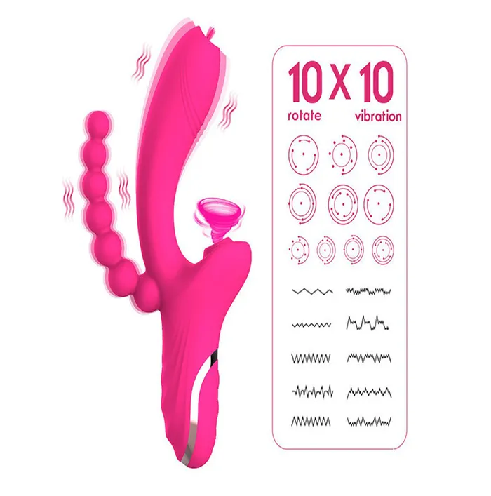 Powerful Multiuse Sucking Licking Vibrator With Anal Beads Onion Toy Male Sex Toys Powerful Multiuse Sucking Licking Vibrator With Anal Beads Onion Toy Male Sex Toys