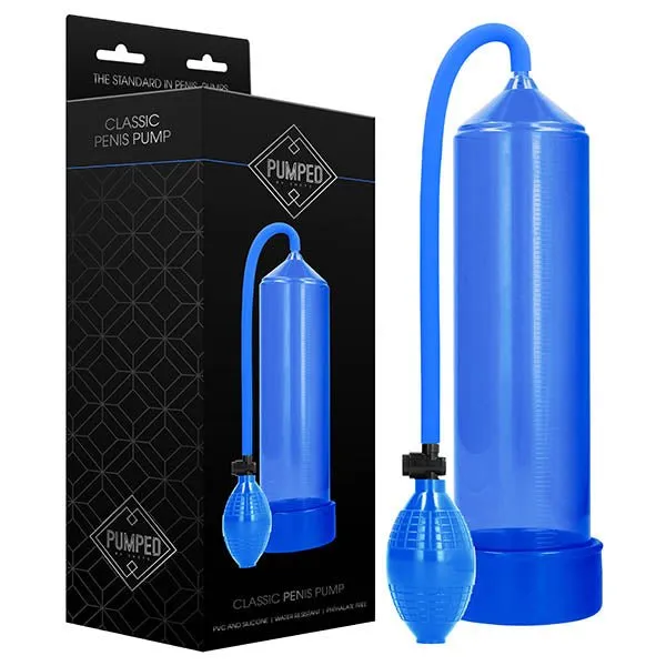 Pumped Classic Penis Pump Blue Shots Toys Male Sex Toys