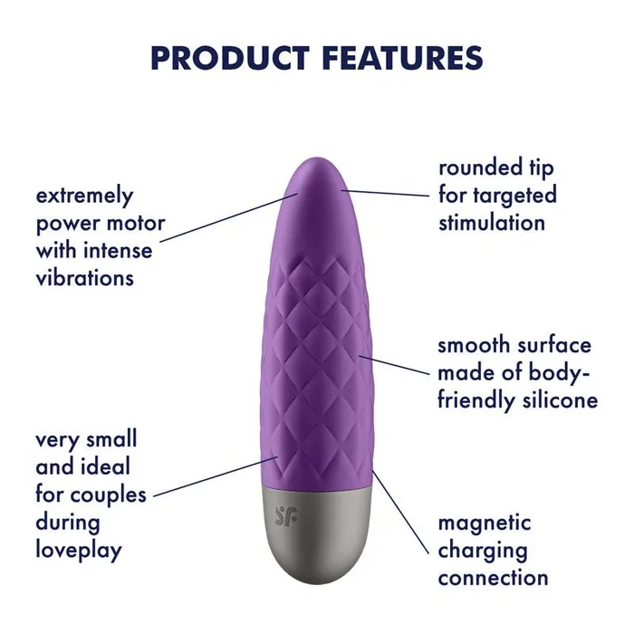 Satisfyer Ultra Power Bullet 5 Purple USB Rechargeable Bullet Satisfyer Vibrators