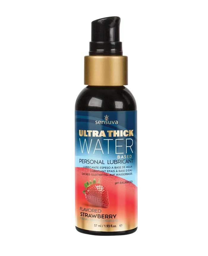 Sensuva Ultra Thick Water Based Personal Moisturizer 193 oz Strawberry Sensuva Valencia Naturals Female Sex Toys