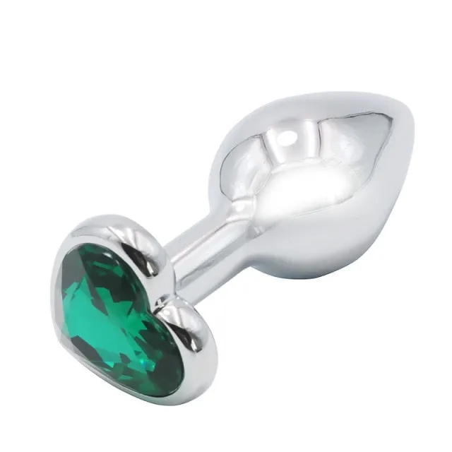 sex toys for us Male Sex Toys 3 Size Anal Plug Heart Stainless Steel Crystal Anal Plug Removable