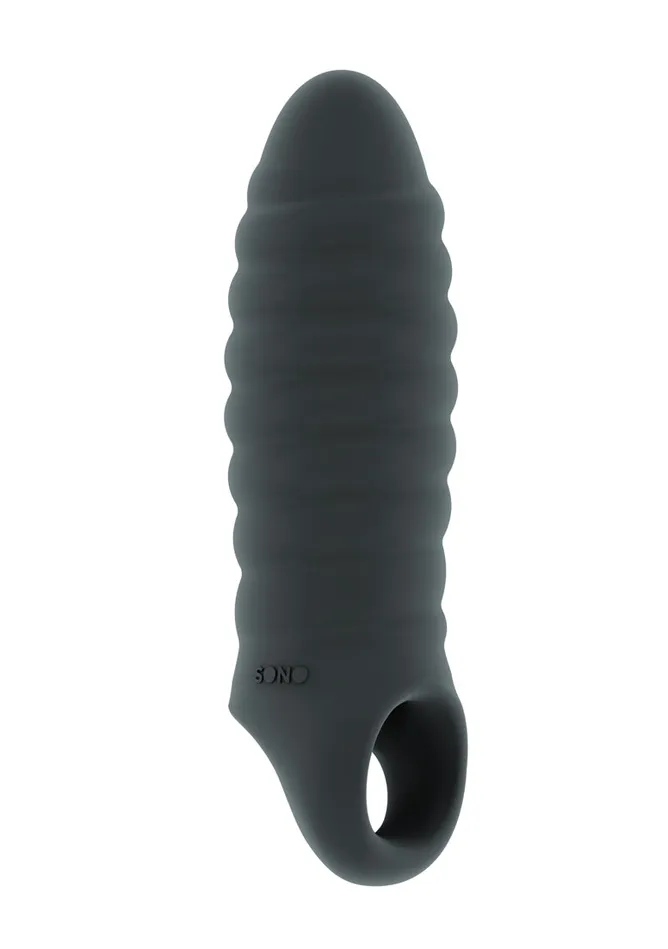 Shots Sono Male Sex Toys Sono No36 Stretchy Thick Penis Extension Grey