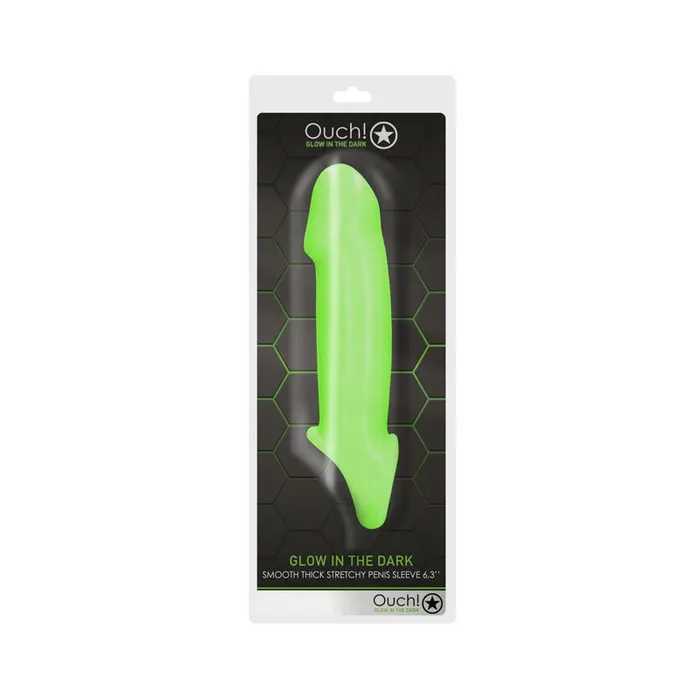 Shots Toys Male Sex Toys OUCH Glow In The Dark Smooth Thick Stretchy Penis Sleeve Glow in Dark 16 cm Penis Extension Sleeve Shots Toys Male Sex Toys OUCH Glow In The Dark Smooth Thick Stretchy Penis Sleeve Glow in Dark 16 cm Penis Extension Sleeve