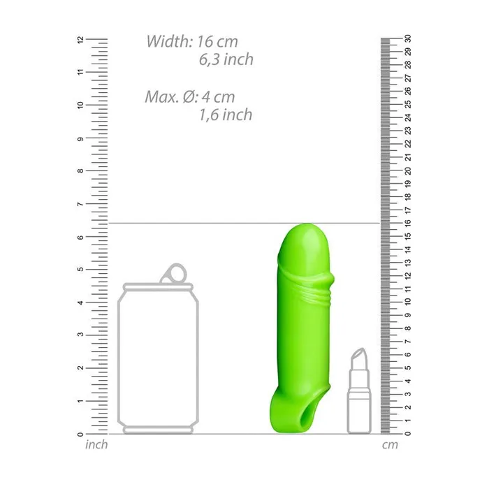Shots Toys Male Sex Toys OUCH Glow In The Dark Smooth Thick Stretchy Penis Sleeve Glow in Dark 16 cm Penis Extension Sleeve Shots Toys Male Sex Toys OUCH Glow In The Dark Smooth Thick Stretchy Penis Sleeve Glow in Dark 16 cm Penis Extension Sleeve