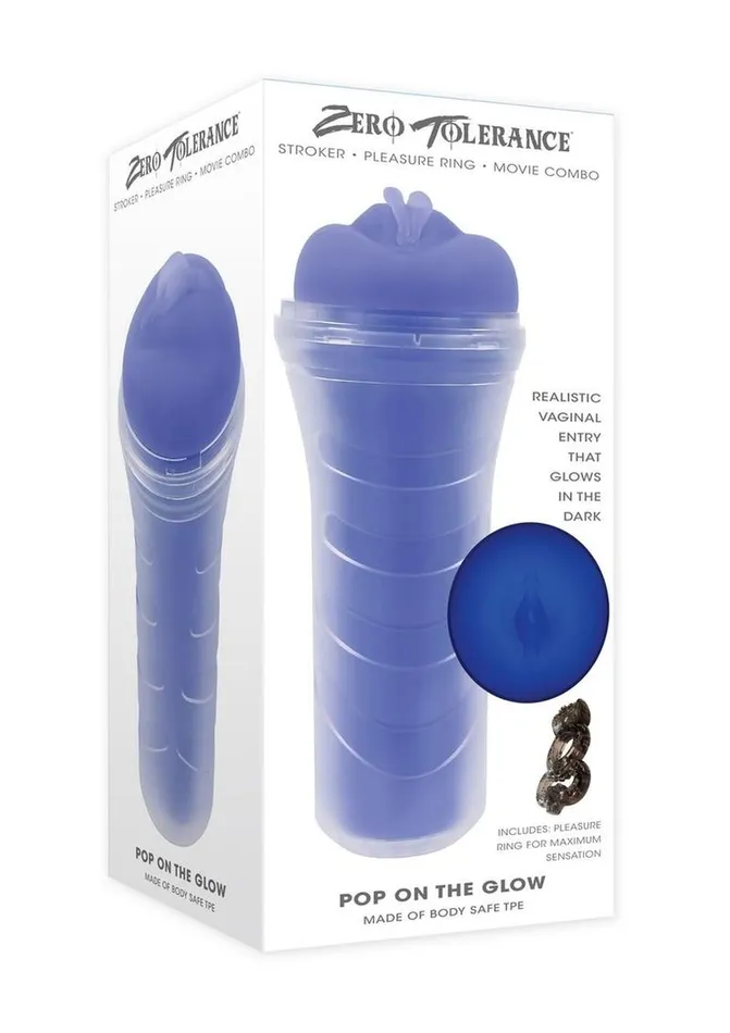 Zero Tolerance Pop On The Glow Pussy Stroker Zero Tolerance Male Sex Toys