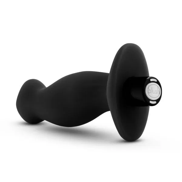 Anal Adventures Platinum Silicone Vibrating Prostate Massager 02 Black Blush Novelties Male Sex Toys