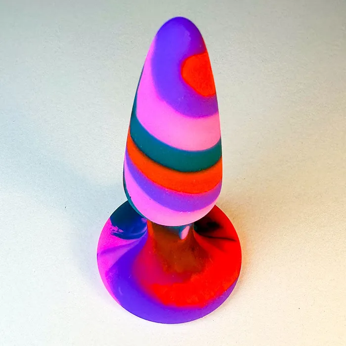 Anal KM Global FUNKY Color Silicone Butt Plug 37 Inch Size S