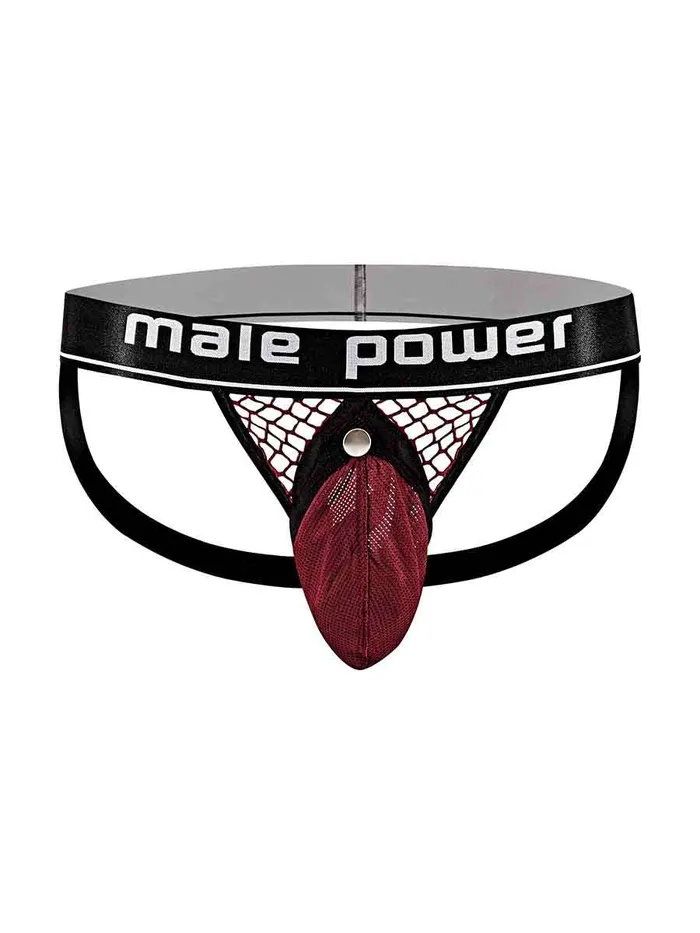 Cock Pit Net Cock Ring Jock S M Burgundy Male Power Male Sex Toys