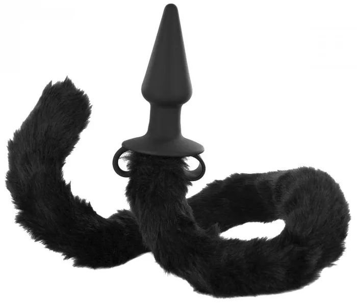 Male Sex Toys XR Brands Frisky Bad Kitty Silicone Cat Tail Anal Plug
