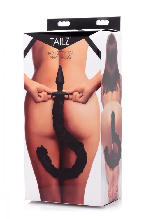 Male Sex Toys XR Brands Frisky Bad Kitty Silicone Cat Tail Anal Plug