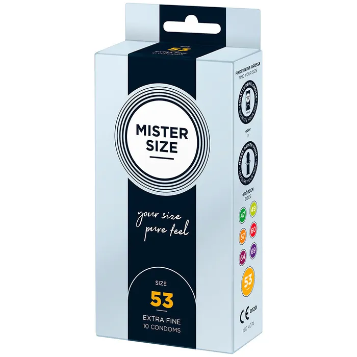 Mister Size Male Sex Toys Mister Size 53mm Your Size Pure Feel Condoms 10 Pack