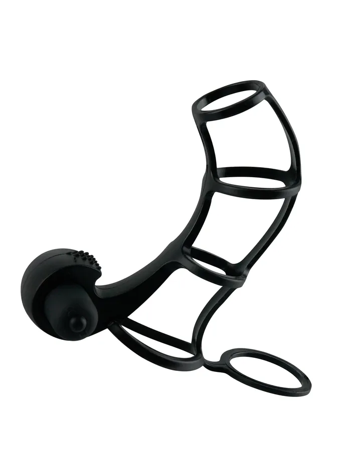 Pipedream Fantasy XTensions Deluxe Silicone Power Cage Black Male Sex Toys