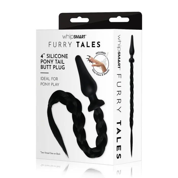 Whipsmart Anal Furry Tales Silicone Pony Tail Butt Plug Black Whipsmart Anal Furry Tales Silicone Pony Tail Butt Plug Black