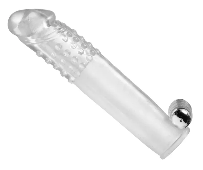 XR Brands Size Matters Clear Sensations Penis Extender Vibro Sleeve With Bullet Male Sex Toys XR Brands Size Matters Clear Sensations Penis Extender Vibro Sleeve With Bullet Male Sex Toys