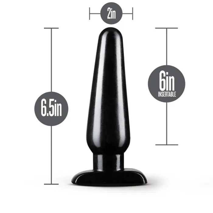 Blush Novelties Male Sex Toys Anal Adventures Basic Anal Plug Large Black
