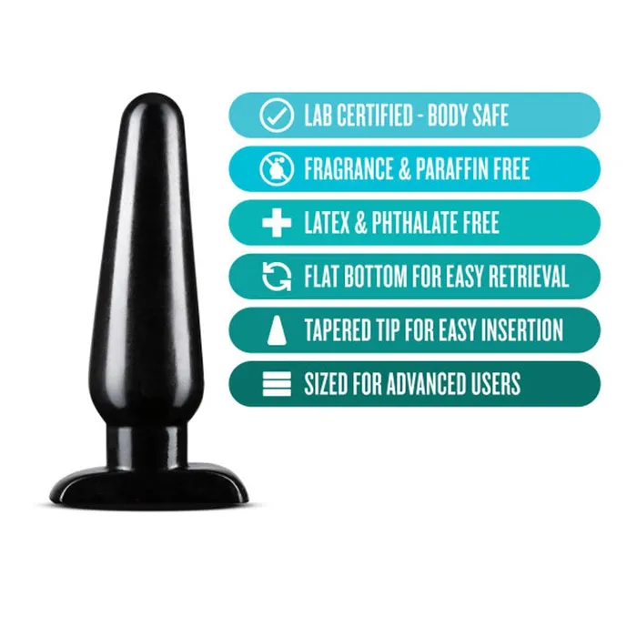 Blush Novelties Male Sex Toys Anal Adventures Basic Anal Plug Large Black