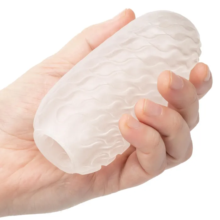 CalExotics Male Sex Toys Boundless Reversible Nubby Stroker Clear