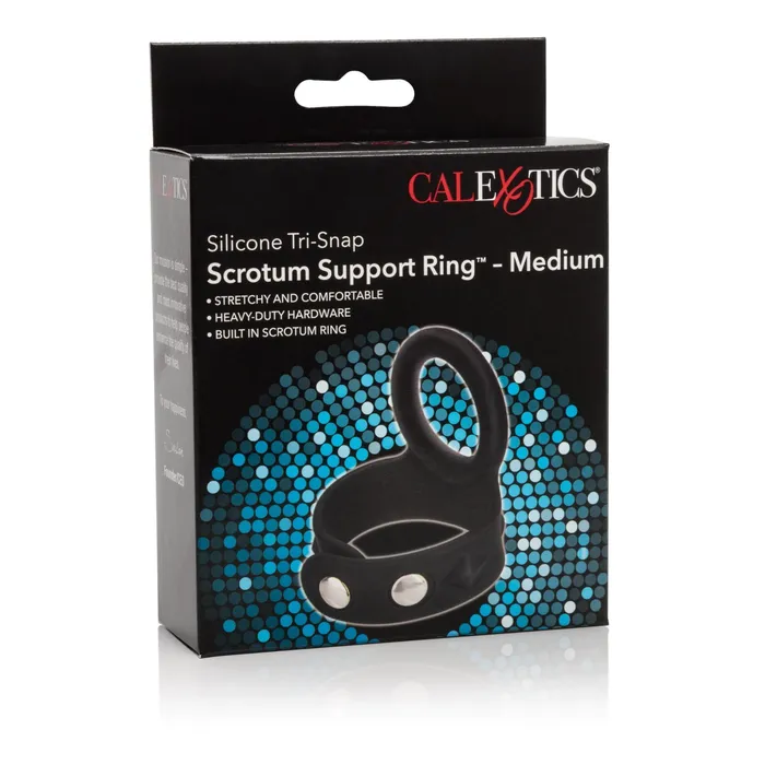 CalExotics Male Sex Toys Silicone TriSnap Scrotum Support Ring Medium CalExotics Male Sex Toys Silicone TriSnap Scrotum Support Ring Medium