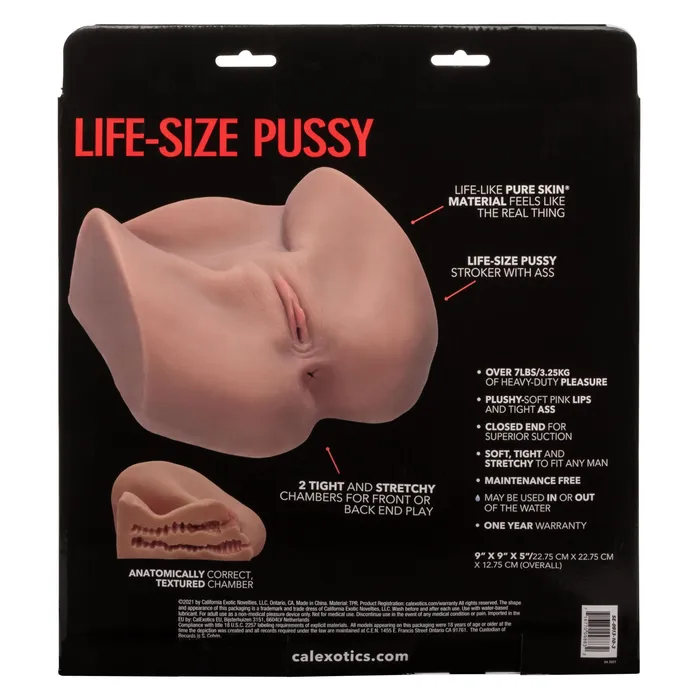 CalExotics Stroke It LifeSize Pussy Brown Male Sex Toys