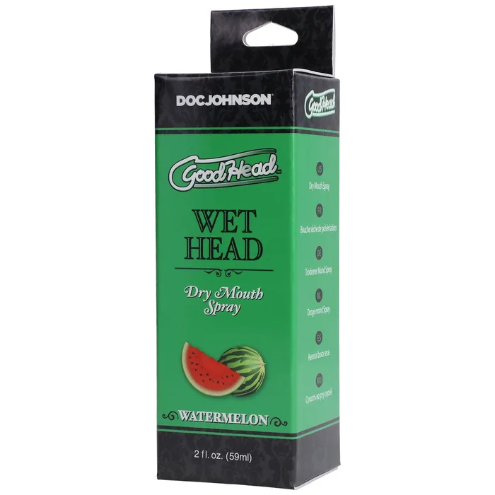 Male Sex Toys Doc Johnson Goodhead Wet Head Dry Mouth Spray Watermelon 2 Fl Oz