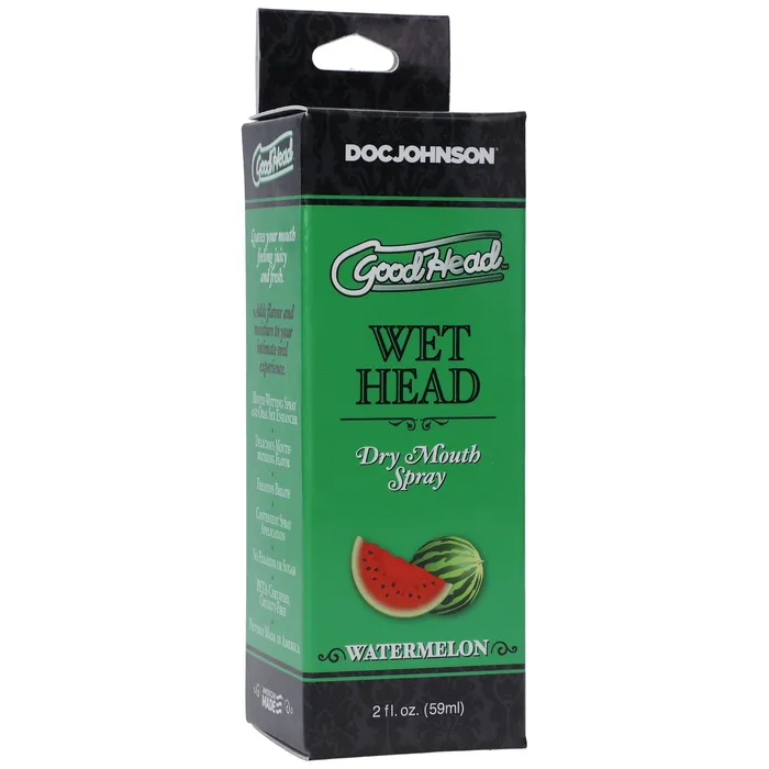 Male Sex Toys Doc Johnson Goodhead Wet Head Dry Mouth Spray Watermelon 2 Fl Oz