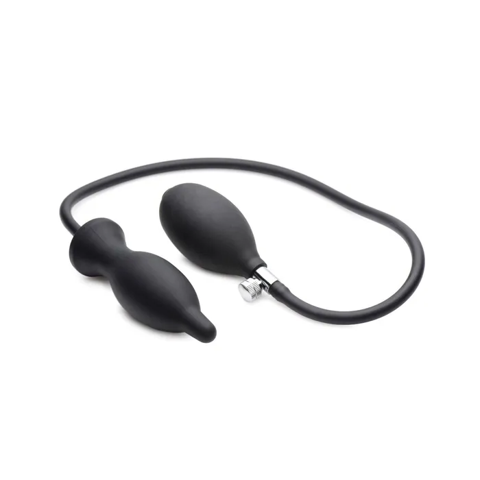 Male Sex Toys Master Series Master Series Dark Inflator Inflatable Silicone Anal Plug