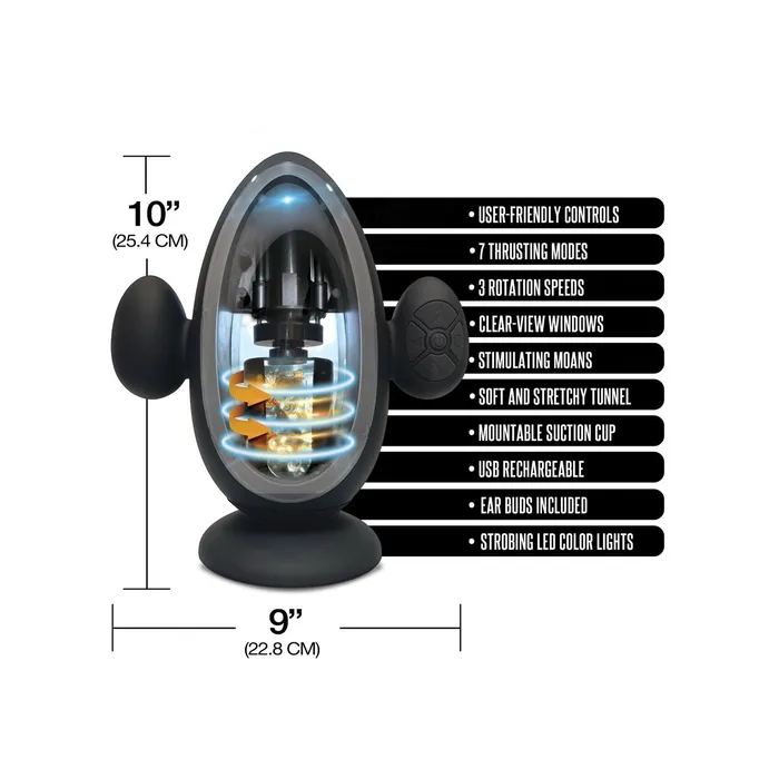 Male Sex Toys MSTR B8 MSTR B8 Blast Off Automatic Thrusting Vibrating Stroker